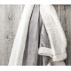 FURLY - Plaid sherpa polaire gris doublé fourrure 125x150 cm