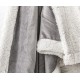 FURLY - Plaid sherpa polaire gris doublé fourrure 125x150 cm
