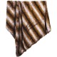 PRATTO - Plaid imitation fourrure marron 150x180cm doublé