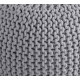COCON - Pouf rond tressé bleu marine 45x30 cm
