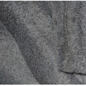 MARAWA - Plaid polaire gris foncé anthracite chiné 125x150 cm