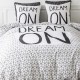 DREAM housse de couette 220x240 cm - parure lit 2 personnes - blanc/noir graphique