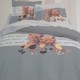 CATSY - housse de couette 200x200 cm motif chatons - Parure lit 2 personnes