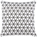 GEOMETRIK - coussin 45x45 cm blanc coton motif graphique losanges