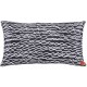 SCARLETTE - coussin 30x50 cm noir blanc satin imprimé lignes graphiques