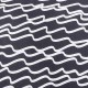 SCARLETTE - coussin 30x50 cm noir blanc satin imprimé lignes graphiques