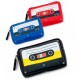 Porte-monnaie K7 vintage imprimé cassette audio jaune / noir