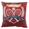 TENNIS - Coussin 30x30cm marron imprimé raquette de tennis