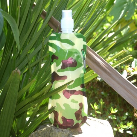 SAFARI - gourde motif camouflage vert - 475 ml - sans BisPhenol A