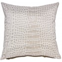 CROCO coussin 45x45 cm beige imprimé ethnique motif crocodile