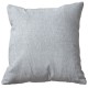 ARDOISE - coussin 40x40 cm gris bi-matière chambray / velours velvet