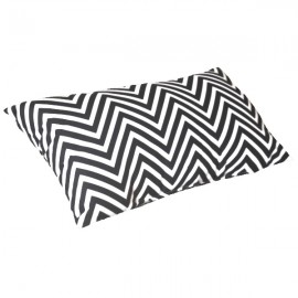 ZIGZAG - Coussin 30x50 imprimé de lignes Graphiques noir et blanc