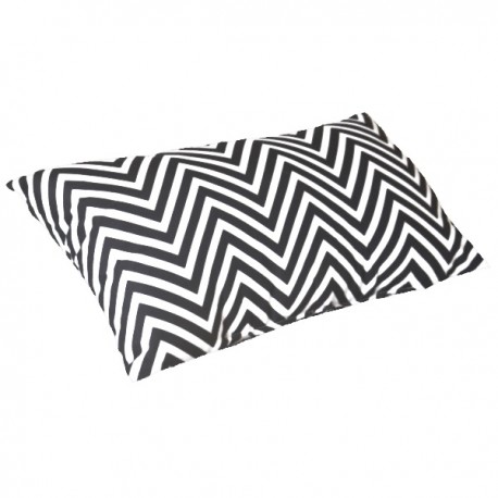 ZIGZAG - coussin 30x50 imprimé de lignes graphiques noir et blanc