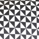 PYRA - coussin graphique 30x50 cm imprimé formes géométriques - triangles noir / blanc