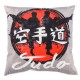 JUDO - coussin 30x30 cm imprimé motif judoka gris noir rouge