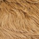 MISTY - Coussin 45x45 cm fausse fourrure imitation poil angora col. marron taupe