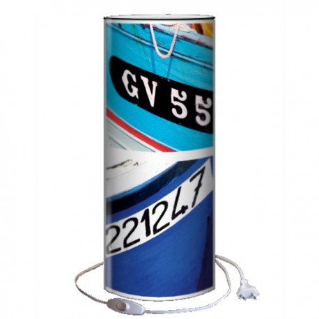GV - Lampe de Chevet 30 cm imprimée Bateaux Bretons