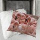 FLAMANT ROSE - Coussin 40x50 cm - Imprimé Oiseaux Exotique