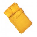 AMBRA - Housse de Couette 220x240 cm - Lit 2 Personnes - Jaune Safran