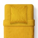 AMBRA - Housse de Couette 140 x 200 cm - Lit 1 Personne - Jaune Safran