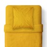 AMBRA - Housse de Couette 140 x 190 cm - Lit 1 Personnes - Jaune Safran