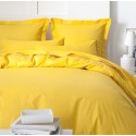 AMBRA - Housse de Couette 240x260 cm - Lit 2 Personnes - Jaune Safran