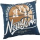 BASKET - Coussin 30 x 30 cm Velours Imprimé New York