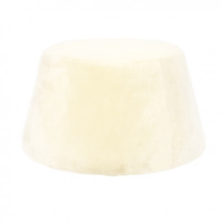 SIRKA - Pouf Velours Blanc