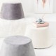 SIRKA - Pouf Velours Blanc