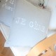 MANAGER - Coussin 40 x 40 cm Gris Coton Message Imprimé Blanc