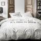 SLEEP - Housse de Couette 220 x 240 cm - Blanc Noir