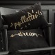 DREAM - Coussin 30 x 50 cm Noir - Imprimé Or