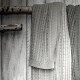 CHARLES - Plaid Gris Clair 125 x 150 cm - Couverture Tricot