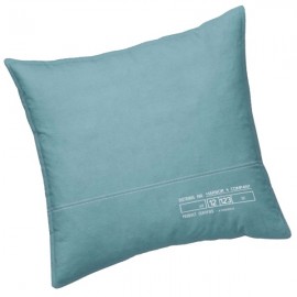 HARBOR - Coussin Uni 40 x 40 cm - Coton Chambray Bleu