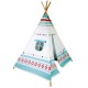 TOGO - Tipi d'Indien Enfant - Bois et Coton - Motif Far West