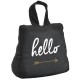 HELLO - Cale Porte - Sac Coton Noir - Imprimé Blanc