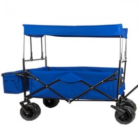 LANTON - Chariot de Courses Pliable avec Toit en Toile