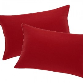 CAPUCINE - Housse de Coussin 30 x 50 cm - Velours Rouge