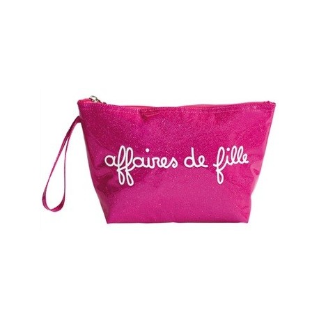 pochette AFFAIRES DE FILLE glitter, pochette ou trousse à vous de choisir