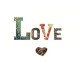 LOVE - Lettres en Medium - Sticker Autocollant en Bois