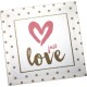 MIA - Toile imprimée Just Love - Cadre en bois 28 x 28 cm