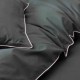 MELINA housse de couette 220x240 cm - parure lit 2 personnes - gris/rose