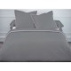 MELINA housse de couette 220x240 cm - parure lit 2 personnes - gris/rose