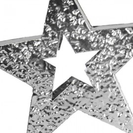 STAR - Etoile Métal Argenté - Décoration Noel Bijou Design