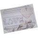 LOVE - Toile Motif Coeur & Bougies - Cadre en bois 30 x 40
