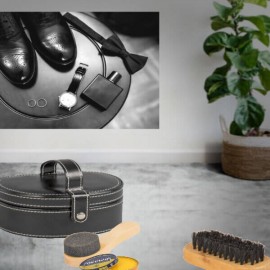 GABIN - Coffret Noir - 5 Accessoires Entretien Chaussures