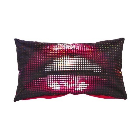 Coussin graphique LIPSY, déco et sensualité urbaine 