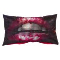 Coussin LIPSY 30x50cm girly imprimé lèvres pixellisées