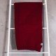 LUGOS - Plaid Uni 120 x 160 - Maille Rouge Tissée Coton