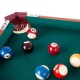 LERY - Table de Billard Pliante - 2 queues de jeu